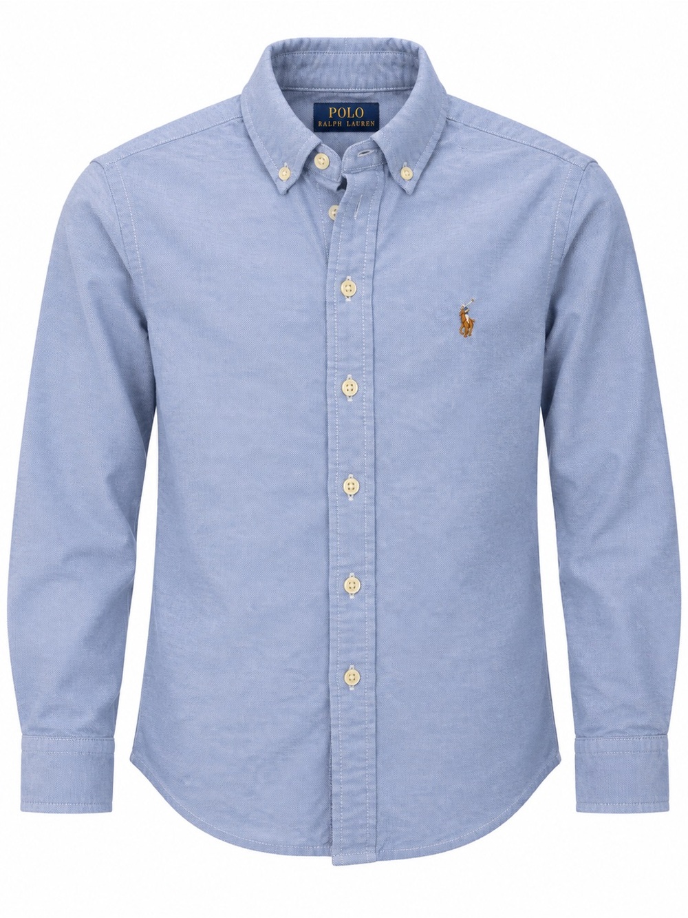Polo Ralph Lauren Kidsโ Cotton Oxford Button Down Shirt Blue size Small (8)